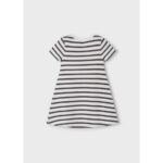 Mayoral 3924 Kız Çocuk Elbise – BEYAZ-ANTRASİT - Görsel 2