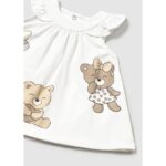 Mayoral 1852 Kız Bebek Elbise – BEYAZ - Görsel 3