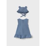 Mayoral 1871 Kız Bebek Denim Elbise Ve Şapka – LACİVERT - Görsel 3