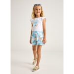 Mayoral 3905 Kız Çocuk Baskılı Etek – MAVİ - Görsel 3