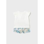 Mayoral 1237 Kız Bebek Baskılı Bermuda Takımı – MAVİ - Görsel 2