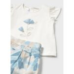 Mayoral 1237 Kız Bebek Baskılı Bermuda Takımı – MAVİ - Görsel 3