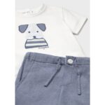 Mayoral 1252 Erkek Bebek Bermuda Takımı – MAVİ - Görsel 4