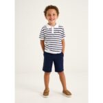 Mayoral 3104 Erkek Çocuk Tshırt – BEYAZ-LACİVERT - Görsel 3