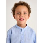 Mayoral 3230 Erkek Çocuk Gömlek Şort Takımı – BEYAZ-MAVİ - Görsel 2