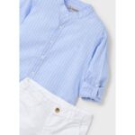 Mayoral 3230 Erkek Çocuk Gömlek Şort Takımı – BEYAZ-MAVİ - Görsel 5