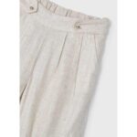 Mayoral 3551 Kız Çocuk Keten Pantolon – KREM - Görsel 4