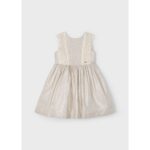 Mayoral 3910 Kız Çocuk Keten Elbise – KREM - Görsel 2