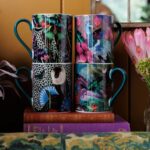 Mksamugbfly Sarah Arnett Porselen Kelebek Desenli Kupa 300ml – STANDART - Görsel 4