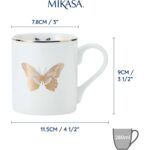 Mkcanbfly Mikasa Fine China Kelebek Desenli Kupa 280ml – STANDART - Görsel 4