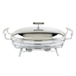 P279.803645 Perle Çelik Kapaklı Oval Isıtıcılı Servis 46x25x21cm – STANDART