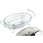 P279.803645 Perle Çelik Kapaklı Oval Isıtıcılı Servis 46x25x21cm – STANDART - Görsel 2