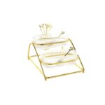 P350.824183 2 Katlı Metal Cam Servis 27x20x14cm Altın – STANDART
