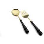 P327.802150 Raven 2li Salata Servis Takımı Altın – STANDART