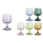 P361.101630 Lüster 6lı Cam Ayaklı Bardak 110ml Renkli – STANDART