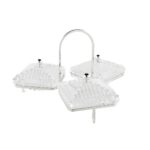 P350.824060 Standlı 3lü Kapaklı Servis 34x19cm Gümüş – STANDART