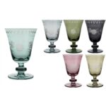 P342.101425 6lı Mix Renkli Çiçekli Ayaklı Bardak 280ml – STANDART