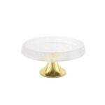 P350.824213 Gold Ayaklı Cam Servis 24x12cm – STANDART
