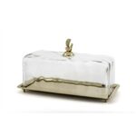 P364.807766 Dik Cam Kapaklı Sunumluk 35x17x20cm Altın – STANDART