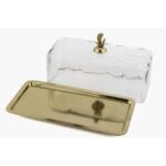 P364.807766 Dik Cam Kapaklı Sunumluk 35x17x20cm Altın – STANDART - Görsel 2
