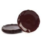 P375.100619 Plum 6lı Bordo Servis Tabağı 27cm – STANDART