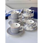 P380.104709 Fili E Fiori Mavi Beyaz 6lı Kahve Fincanı 90cc – STANDART - Görsel 4