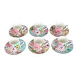 Lyba 038 Peony Bone 6lı Kahve Fincan Takımı – STANDART - Görsel 2