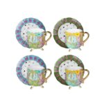 Lyhd 566 Estelle Bone 4lu Ayaklı Kahve Fincan Takımı – STANDART - Görsel 4