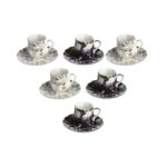 Lyhd 678 Fleurısse Bone 6lı Ayaklı Kahve Fıncanı Setı – STANDART