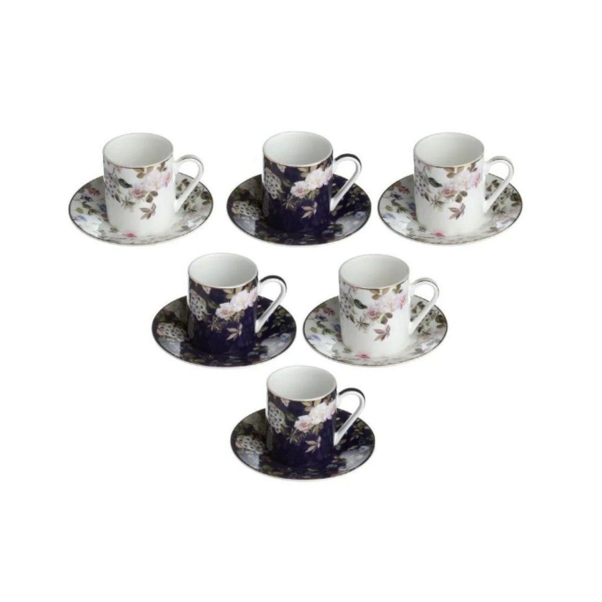 164604-0-lyhd-679-fleurisse-bone-6li-kahve-fincani-seti-01034794e43b Lyhd 679 Fleurısse Bone 6lı Kahve Fıncanı Setı – STANDART - Görsel 1