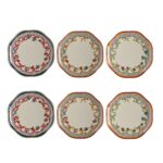 Lyth 056 Fıora Bone 19cm 6lı Tabak Seti – STANDART