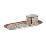 Lyth 064 Fıora Tek Kişilik Tepsili Çay Fincanı Seti – STANDART