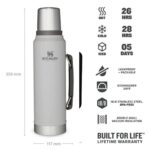 Stanley 10-08266-060 Klasik Vakumlu Çelik Termos 1 Lt Gri – GRİ - Görsel 2