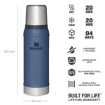 Stanley 10-01612-060 Klasik Vakumlu Termos 0.75 Lt Mavi – MAVİ - Görsel 2