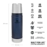 Stanley 10-01228-088 Stanley Klasik Vakumlu Termos 0.47 Lt Lacivert – LACİVERT - Görsel 3