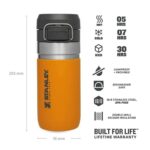 Stanley 10-09148-027 The Quick Flip Paslanmaz Çelik Termos Bardak 0.47 Lt Safran – SAFRAN - Görsel 2