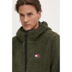 Th Dm0dm19224 Tjm Reg Badge Teddy Zıp Tru Ext Erkek Sweatshırt – YEŞİL - Görsel 4