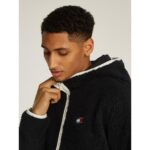 Th Dm0dm19224 Tjm Reg Badge Teddy Zıp Tru Ext Erkek Sweatshırt – SİYAH - Görsel 3