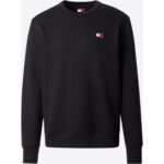 Th Dm0dm20660 Tjm Reg Badge Crew Ext Erkek Sweatshırt – SİYAH