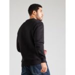 Th Dm0dm20660 Tjm Reg Badge Crew Ext Erkek Sweatshırt – SİYAH - Görsel 4