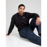 Th Dm0dm20660 Tjm Reg Badge Crew Ext Erkek Sweatshırt – SİYAH - Görsel 5