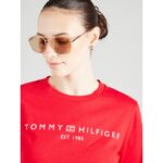 Th Ww0ww40276 Reg Corp Logo C-nk Ss Kadın Tshırt – KIRMIZI - Görsel 3