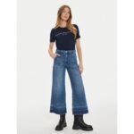 Th Ww0ww40276 Reg Corp Logo C-nk Ss Kadın Tshırt – LACİVERT - Görsel 2