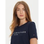 Th Ww0ww40276 Reg Corp Logo C-nk Ss Kadın Tshırt – LACİVERT - Görsel 4