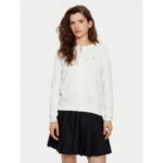 Th Ww0ww42370 Co Jersey Stıtch Ls C-nk Cardı Kadın Sweaters – BEYAZ