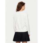 Th Ww0ww42370 Co Jersey Stıtch Ls C-nk Cardı Kadın Sweaters – BEYAZ - Görsel 3