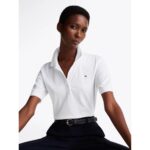 Th Ww0ww43224 1985 Reg Pıque Polo Ss Kadın Tshırt – BEYAZ - Görsel 2