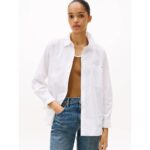 Th Ww0ww45612 Ess Poplın Easy Fıt Kadın Gömlek – BEYAZ