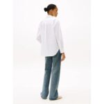 Th Ww0ww45612 Ess Poplın Easy Fıt Kadın Gömlek – BEYAZ - Görsel 4