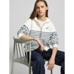 Th Dw0dw20303 Tjw Bxy Scrıpt Logo Zıp Thru Kadın Sweatshırt – EKRU - Görsel 2